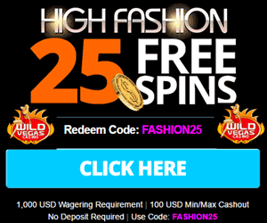 Wild Vegas- $25 Free Spins + 350% Bonus